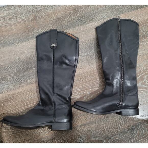 Frye Women's Black‎ Tall Melissa Button Boots size 6 #3 - Picture 3 of 12
